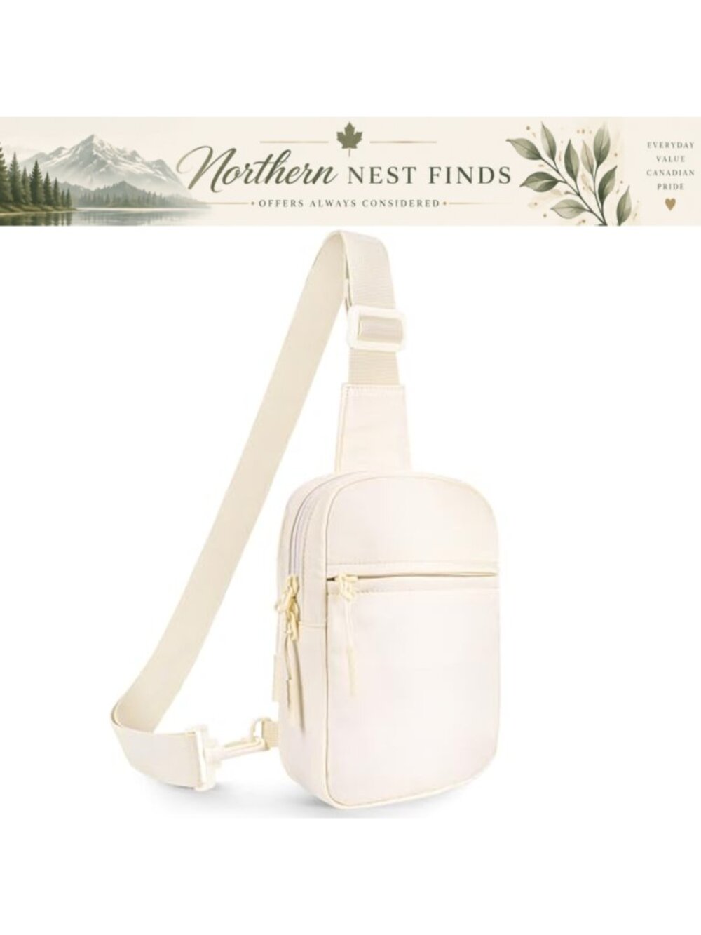 Water-Repellent Nylon RFID Crossbody Sling Bag for Women